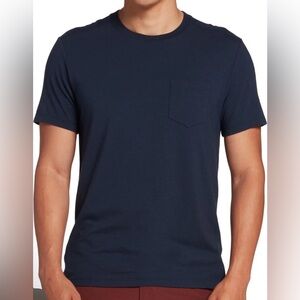 VRST Mens Darker Ardosia Slate Blue Essential Pocket Tee Short Sleeve Size S NWT